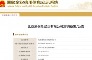 比亞迪保險(xiǎn)經(jīng)紀(jì)公司注銷 相關(guān)人士回應(yīng)：對(duì)保險(xiǎn)業(yè)務(wù)不造成影響