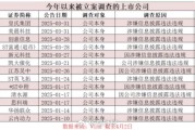 A股監(jiān)管風(fēng)暴來(lái)襲！近期多家上市公司被立案