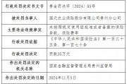 虛列費用！國元農(nóng)險貴州分公司及6家支公司被罰