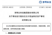 A股突發(fā)！又一重大資產(chǎn)重組，夢網(wǎng)科技明起停牌