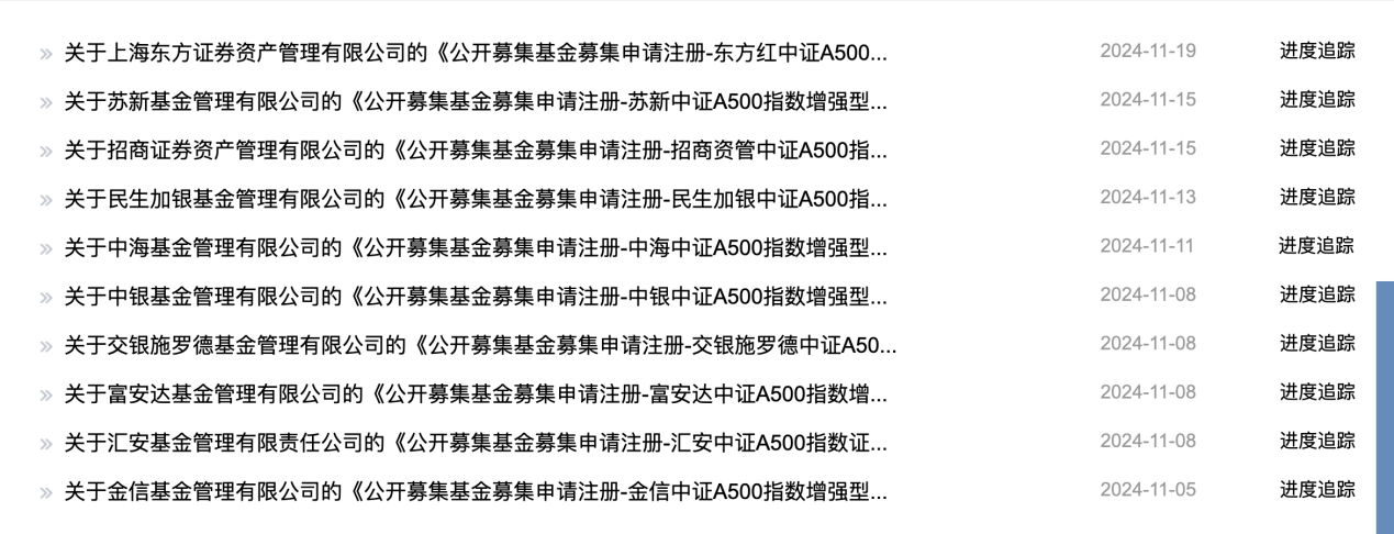 近90只中證A500相關(guān)產(chǎn)品上報(bào)，中小公募和券商資管都想在指數(shù)基金賽道爭(zhēng)一爭(zhēng)