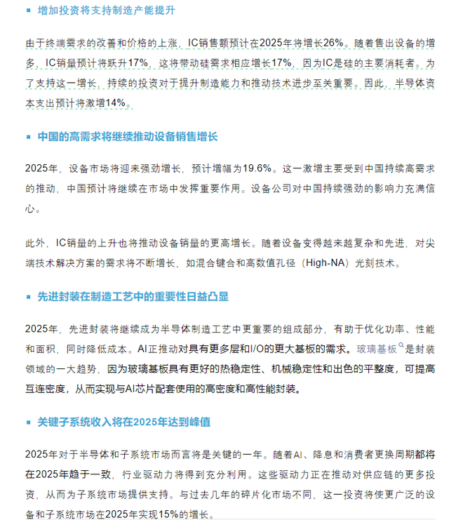 繼續(xù)看多半導(dǎo)體！機(jī)構(gòu)預(yù)期2025年資本支出激增 中芯國際漲超6%