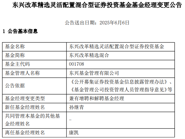 康凱1413%換手率后閃電離任！孫繼青“二進宮”揭秘東興基金戰(zhàn)略深意